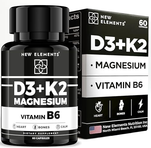 Vitamina D3 K2 con Magnesio Glicinato y Vitamina B6 para Mejor Absorción | Magnesio 1500mg | D3 10,000 UI | K2 (MK7) 200mcg | B6 10mg | Inmunidad | - imagen 1
