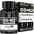 Vitamina D3 K2 con Magnesio Glicinato y Vitamina B6 para Mejor Absorción | Magnesio 1500mg | D3 10,000 UI | K2 (MK7) 200mcg | B6 10mg | Inmunidad | - imagen 1