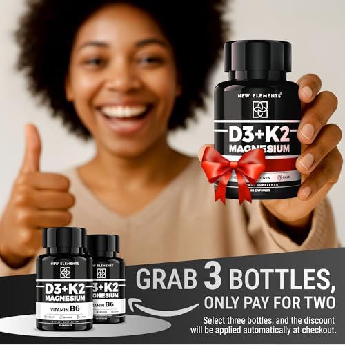 Vitamina D3 K2 con Magnesio Glicinato y Vitamina B6 para Mejor Absorción | Magnesio 1500mg | D3 10,000 UI | K2 (MK7) 200mcg | B6 10mg | Inmunidad | - imagen 2