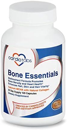 Cardiotabs Esenciales para Huesos con MCHA y Colágeno, Suplemento de Calcio con Hidroxiapatita de Calcio, 120 Cápsulas - imagen 1