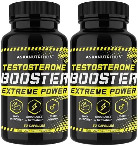 Suplemento Aumentador de Testosterona para Hombres - Mejora el Flujo Sanguíneo Rápidamente - Apoya el Crecimiento Muscular, Fuerza, Energía y - imagen 1