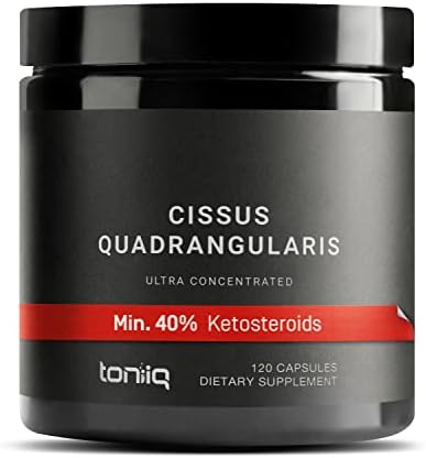 Cápsulas Toniiq de Cissus Quadrangularis - Mín. 40% de Ketosteroides - Suplemento Ultra Potente para Tendones y Articulaciones - Extracto Concentrado - imagen 1