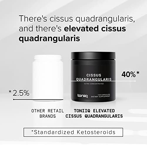 Cápsulas Toniiq de Cissus Quadrangularis - Mín. 40% de Ketosteroides - Suplemento Ultra Potente para Tendones y Articulaciones - Extracto Concentrado - imagen 4