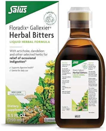 Floradix Gallexier Amargos Herbales - Suplemento Digestivo con Alcachofa, Diente de León, Cúrcuma, Jengibre y Más - Fórmula Líquida - Vegano, No - imagen 1