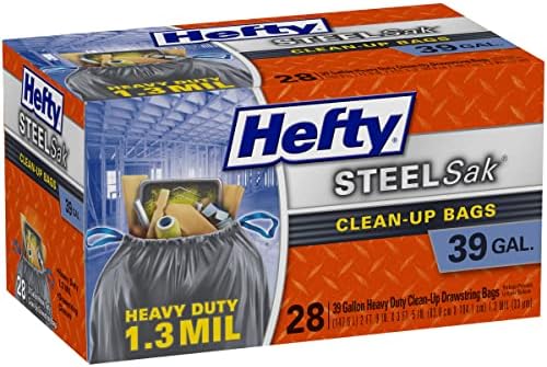 Bolsas de Basura Hefty SteelSak Resistentes de 39 Galones, Paquete de 28 Unidades - imagen 1