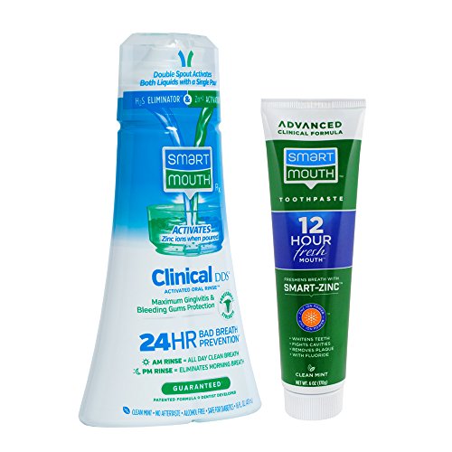 Enjuague Bucal y Pasta Dental Premium SmartMouth con Zinc Activado para Encías Saludables - Anti-Placa, Anti-Gingivitis y Anti-Caries con Flúor - - imagen 1