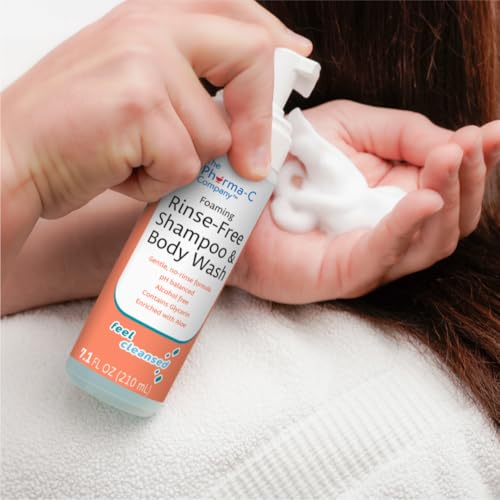 The Pharma-C Company - Champú y Gel de Baño Espumoso Sin Enjuague [Paquete de 6] - Fórmula Suave Probada en Hospitales, Deja el Cabello y Cuerpo - imagen 5