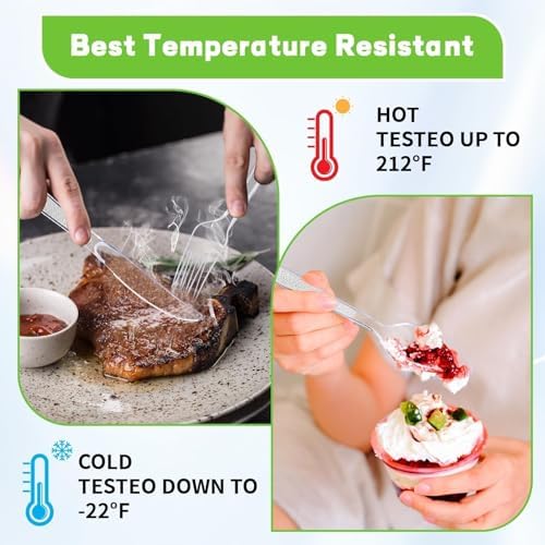 Set de Utensilios Desechables Fracurs 360 Piezas, 120 Cucharas, 120 Tenedores, 120 Cuchillos, Plástico Resistente y Libre de BPA, Ideal para Fiestas - imagen 5