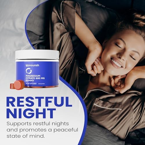 Gomitas de Magnesio UpNourish para Adultos y Niños, Citrato de Magnesio 600mg, Suplemento Calmante para Relajación Muscular, Salud Ósea y Digestiva, - imagen 3