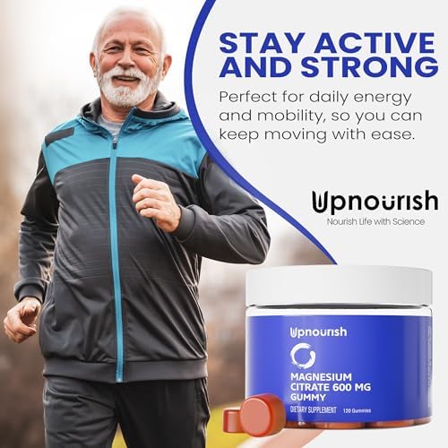 Gomitas de Magnesio UpNourish para Adultos y Niños, Citrato de Magnesio 600mg, Suplemento Calmante para Relajación Muscular, Salud Ósea y Digestiva, - imagen 5