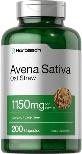 Extracto de Avena Sativa Horbäach | 200 Cápsulas | Extracto de Paja de Avena | Sin OGM, Libre de Gluten - imagen 1