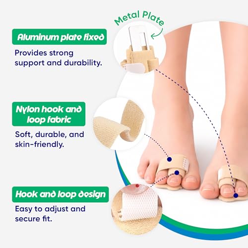 Hyggear Corrector de Dedos en Martillo para Mujeres y Hombres - Faja con Soporte de Aluminio Removible para Dedos Torcidos y Superpuestos - Corrector - imagen 4