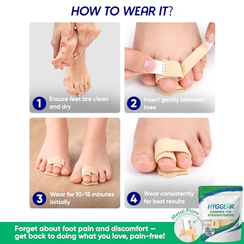 Hyggear Corrector de Dedos en Martillo para Mujeres y Hombres - Faja con Soporte de Aluminio Removible para Dedos Torcidos y Superpuestos - Corrector - imagen 7