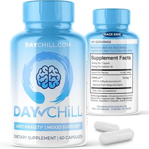 Chill Pill Happy Pills Suplemento para el Ánimo con Corteza de Magnolia, 60 Cápsulas, Dihidrohonokiol-B, Fórmula de Relajación y Equilibrio, Hecho en - imagen 1