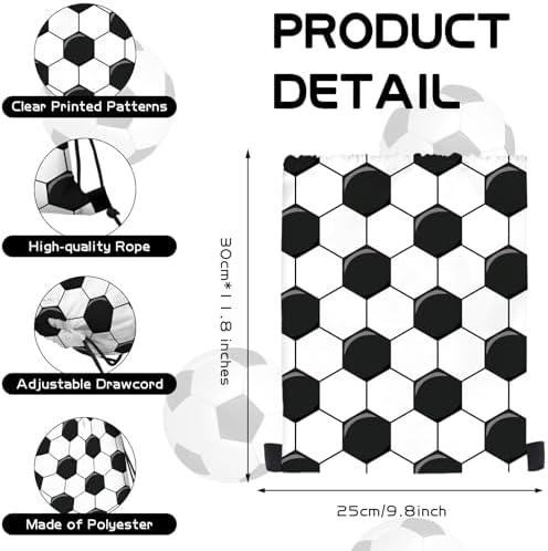 Bolsa de Regalo de Fútbol Infankey - 16 Piezas, Mochila de Cuerda para Deportes, Favor de Fiesta y Decoraciones para Almacenamiento de Balones - imagen 2