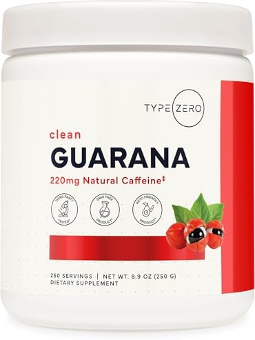 Mezcla de Bebida en Polvo Guaraná Type Zero Clean (250 Porciones, Sin Sabor) - 220 MG de Cafeína Natural por Porción, Sin OGM, Sin Gluten - imagen 1