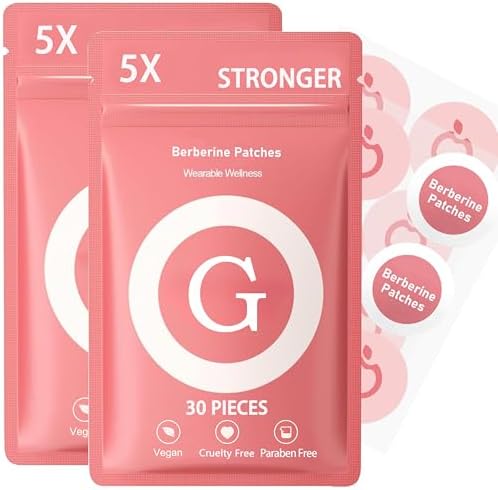 Parches Nujjeli de Berberina, Granada, Té Verde, Garcinia Cambogia, Resveratrol, Nuevo y Mejorado, Paquete de 2, 60 Parches - imagen 1