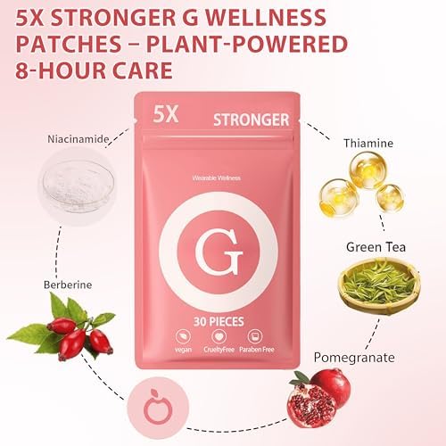 Parches Nujjeli de Berberina, Granada, Té Verde, Garcinia Cambogia, Resveratrol, Nuevo y Mejorado, Paquete de 2, 60 Parches - imagen 2