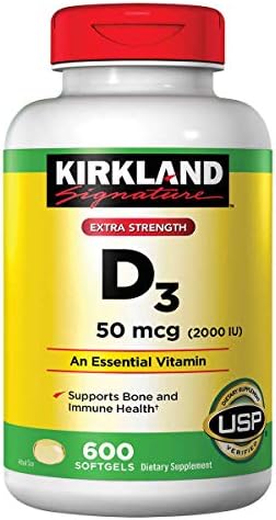 Kirkland Signature D3 Extra Fuerte 50 mcg, 600 Gelatinas Blandas (Paquete de 2) - imagen 1