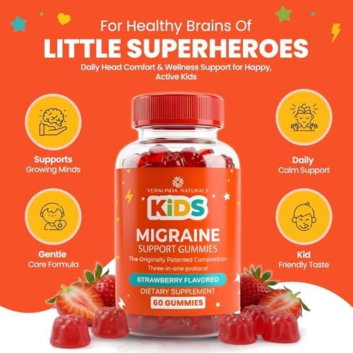 Gomitas para Niños contra Migrañas – Fórmula Original Triple Protocolo, 60 Gomitas con Magnesio, Riboflavina B2 y Feverfew – Suplemento Natural para - imagen 4