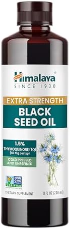 Aceite de Semilla Negra Himalaya Extra Fuerte, Prensado en Frío y Sin Refinar, 1.5% Timoquinona (69 mg por Cucharada), 8 oz - imagen 1