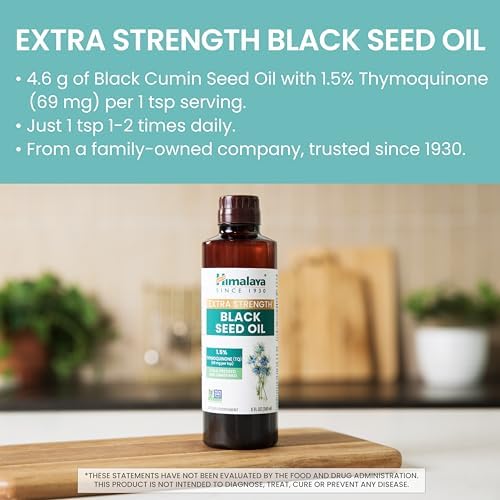 Aceite de Semilla Negra Himalaya Extra Fuerte, Prensado en Frío y Sin Refinar, 1.5% Timoquinona (69 mg por Cucharada), 8 oz - imagen 3