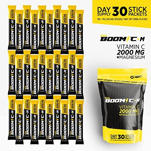 Protocolos Inmunológicos y Genéticos Kool Boom C+M - 30 Paquetes de Stick - Vitamina C 2000 mg como Ácido Ascórbico - Soporte Inmunológico con - imagen 3