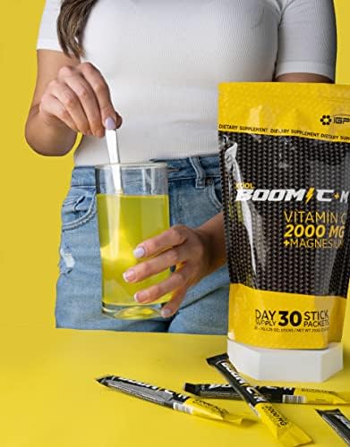 Protocolos Inmunológicos y Genéticos Kool Boom C+M - 30 Paquetes de Stick - Vitamina C 2000 mg como Ácido Ascórbico - Soporte Inmunológico con - imagen 4