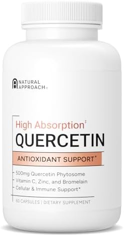 Quercetina de Alta Absorción con Bromelina, Vitamina C y Zinc - 500mg Quercetina Phytosome - 50 Veces Más Absorción - Apoya la Inmunidad y Salud - imagen 1