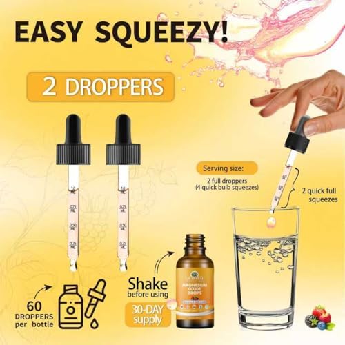 Magnesio Líquido Óxido 400mg en Gotas - Suplemento para Huesos, Músculos y Corazón, Alta Potencia, Fácil Absorción, 60ml - imagen 2