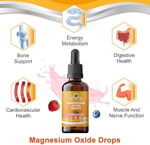 Magnesio Líquido Óxido 400mg en Gotas - Suplemento para Huesos, Músculos y Corazón, Alta Potencia, Fácil Absorción, 60ml - imagen 5