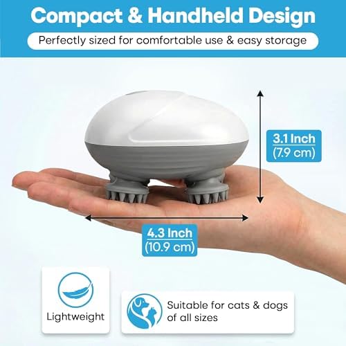 Masajeador Eléctrico de Mano Tilcare para Perros y Gatos - Herramienta de Masaje para Aliviar Tensión y Rigidez con Cuatro Cabezas de Masaje Rotativas - imagen 7