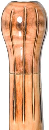 Bastón de Madera FOREST PILOT con Cabeza Grande y Estilo Torcido para Senderismo con Brújula (Color Natural, 48 Pulgadas, Una Pieza) - imagen 4