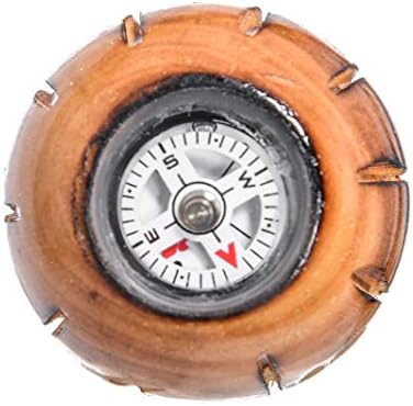 Bastón de Madera FOREST PILOT con Cabeza Grande y Estilo Torcido para Senderismo con Brújula (Color Natural, 48 Pulgadas, Una Pieza) - imagen 5