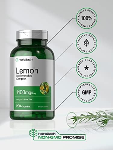 Suplemento de Bioflavonoides de Limón Horbäach | 1400 mg | 200 Cápsulas | Complejo con Rutin y Hesperidina | Sin OGM y Sin Gluten - imagen 5