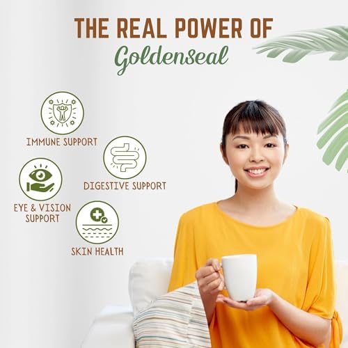 Naturfi Polvo de Goldenseal Orgánico - 3.5 oz, 100 Porciones *Probado por Terceros* Suplemento de Raíz de Goldenseal Natural Puro - imagen 4