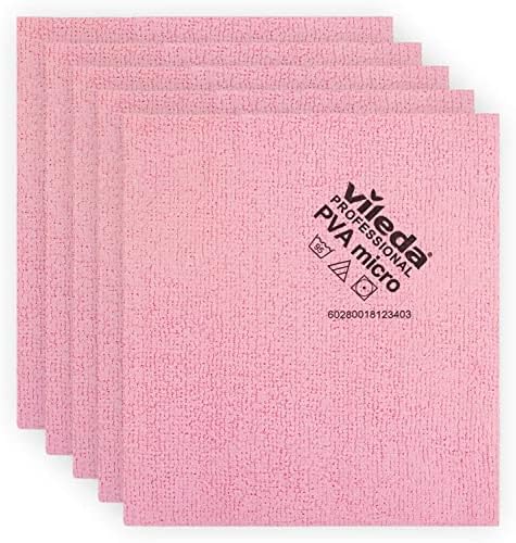 Vileda Professional | Paquete de 5 Paños de Microfibra PVA Rojos | Toallas Sintéticas Absorbentes para Limpieza Multiusos - imagen 1