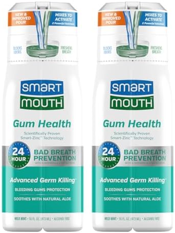 Enjuague Bucal SmartMouth Gum Health con Zinc - Protección para Encías Sangrantes - Aliento Fresco por 24 Horas - Sin Alcohol ni Azúcar - 16 fl oz, - imagen 1