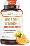 Suplemento Liposomal de Vitamina C Pure O Elements en Cápsulas de 180 Contenidos – Alta Absorción de Ácido Ascórbico, No GMO, Sin Soja, Sin Gluten - - imagen 1