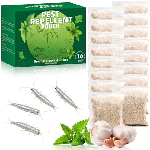 Paquete de 16 Bolsitas Repelentes de Pececillos de Plata - Poderosa Defensa Natural contra Plagas, Repelente Duradero para Insectos y Roedores, - imagen 1