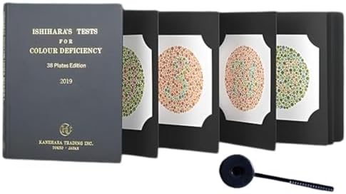 Libro de Cartas de Prueba Ishihara para Deficiencia de Color, 38 Placas con Manual de Usuario y un Oclusor para el Ojo. - imagen 2