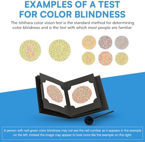 Libro de Cartas de Prueba Ishihara para Deficiencia de Color, 38 Placas con Manual de Usuario y un Oclusor para el Ojo. - imagen 4
