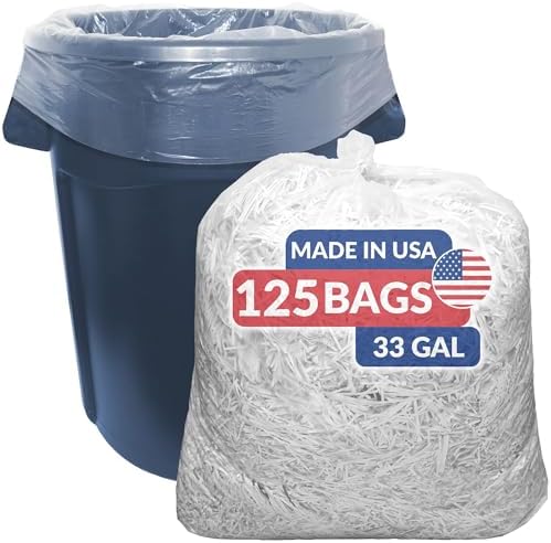 Bolsas de Basura Reli. SuperValue de 33 Galones | Paquete de 125 | Hechas en EE. UU. | Resistentes | Transparentes y Multiusos - imagen 1