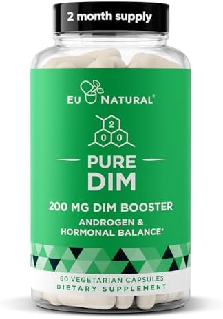 Suplemento DIM Puro 200 Mg para Mujeres y Hombres - Equilibrio Hormonal de Estrógeno, Energía, Estrés, Menopausia - 60 Cápsulas Veganas con BioPerine - imagen 1