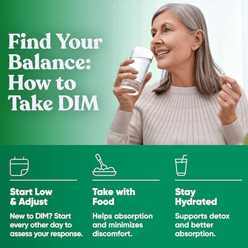 Suplemento DIM Puro 200 Mg para Mujeres y Hombres - Equilibrio Hormonal de Estrógeno, Energía, Estrés, Menopausia - 60 Cápsulas Veganas con BioPerine - imagen 5