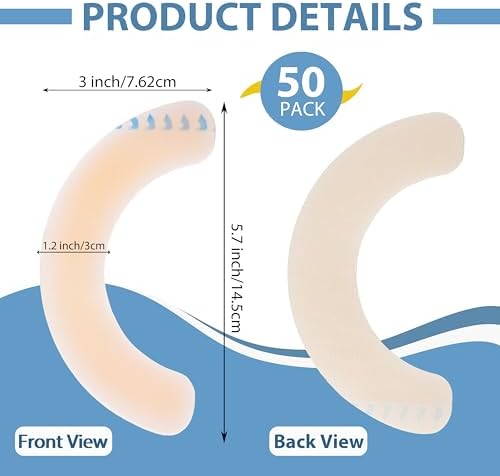 Brkiyom 50 Piezas de Tiras Elásticas para Barrera de Ostomía, Suministros Médicos Hidrocoloides para Bolsas de Colostomía, Sin Látex, Diseño Azul, - imagen 6