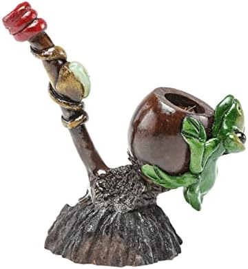 Pipa de fumar en forma de rana con base de nogal andino - Hecha en los Andes - imagen 3