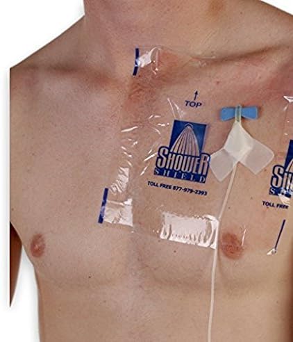 Cubierta para PICC Shower Shield 9 x 9 SS99 - Barrera de humedad - Suministro para 2 semanas (Paquete de 14) - Cubierta impermeable para heridas y - imagen 1