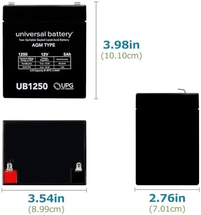Batería SLA Universal UB1250 D5741 12V/5AH .187 Tt - imagen 2