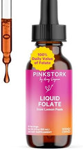 Gotas de Folato Líquido Pink Stork – 5-MTHF Methylfolate B9 | Alternativa de Ácido Fólico para Mujeres | Folato Prenatal, No GMO, Vegano, Suplemento - imagen 1